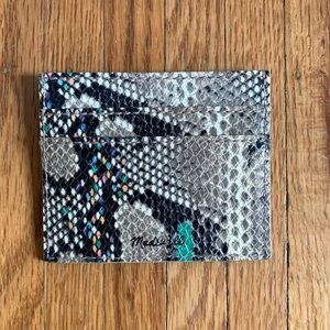 Madewell Faux Snakeskin Cardholder Wallet